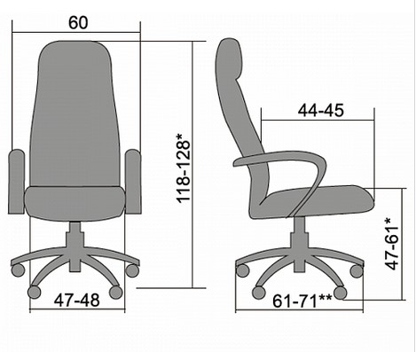 Кресло руководителя Metta BP-7 PL 821 Черное
