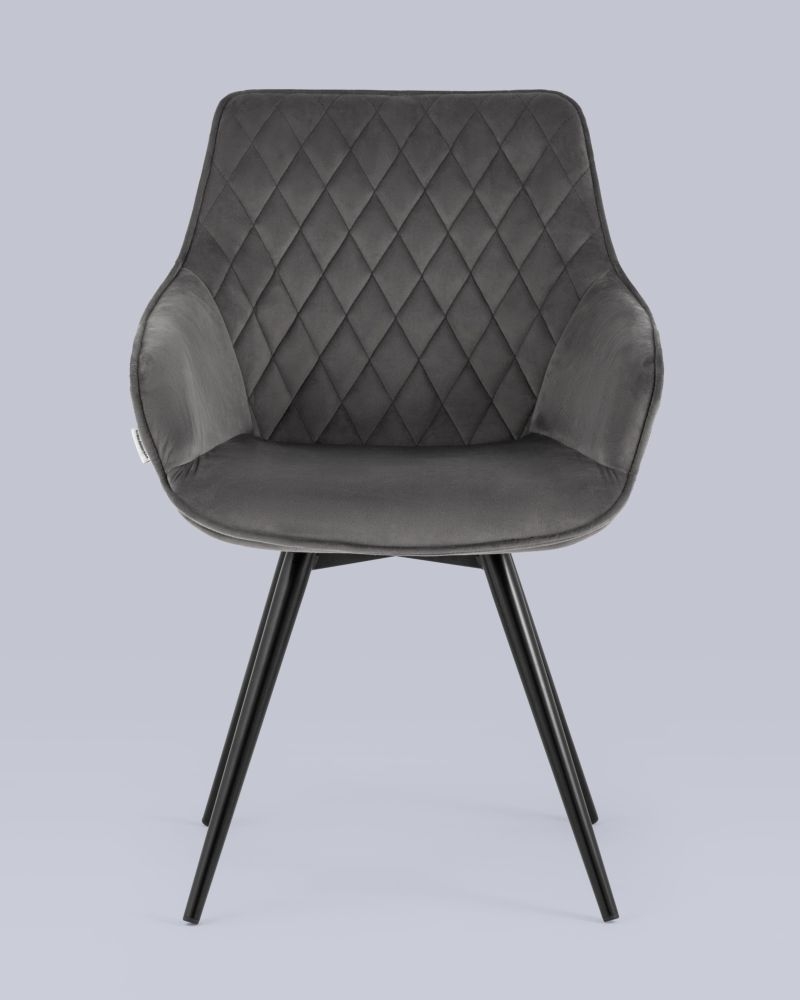 Стул вращающийся Сеул велюр Темно-серый