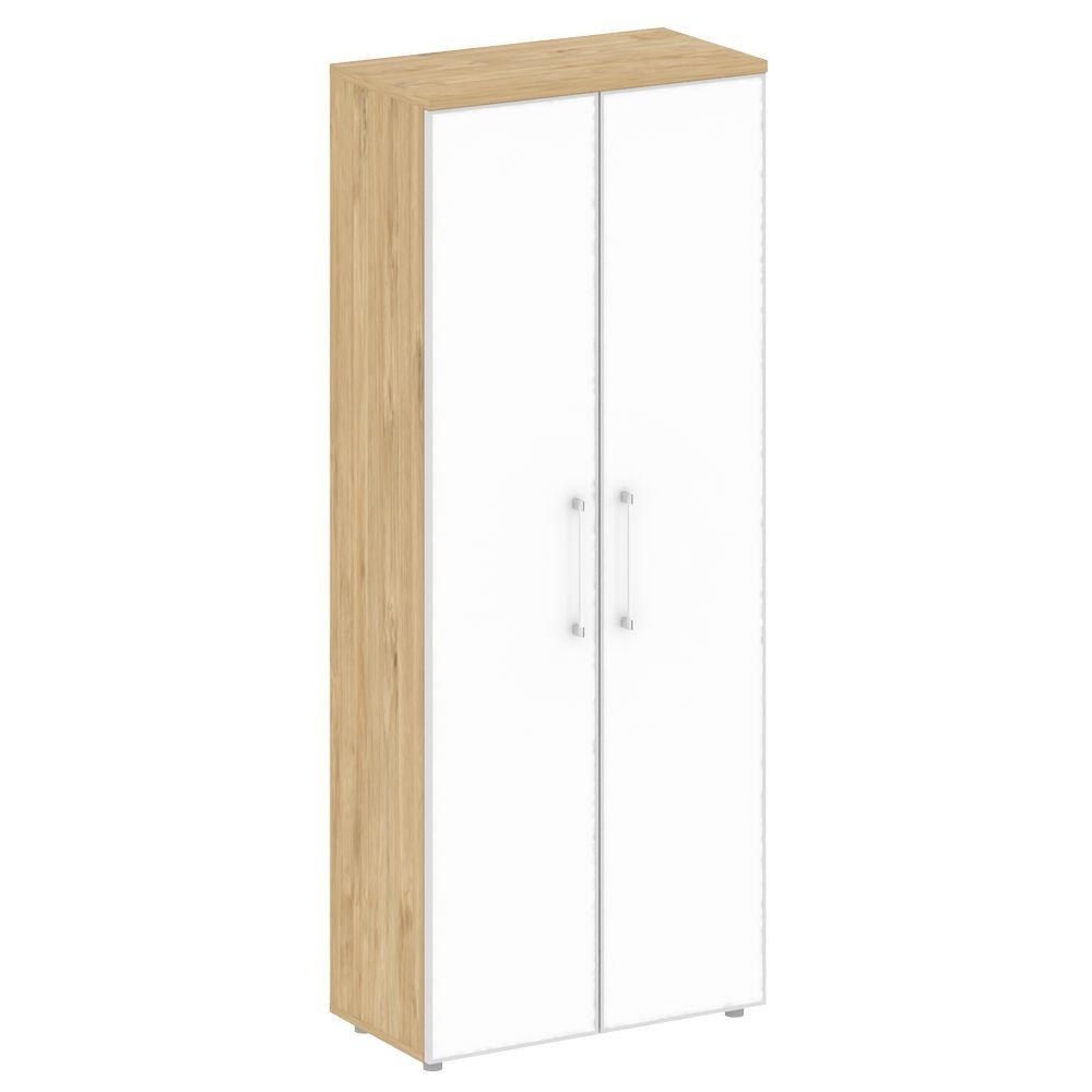 Шкаф высокий широкий со стеклянными дверцами SHIFT SK.ST-1.10R white Тиквуд Светлый/Белый Бриллиант
