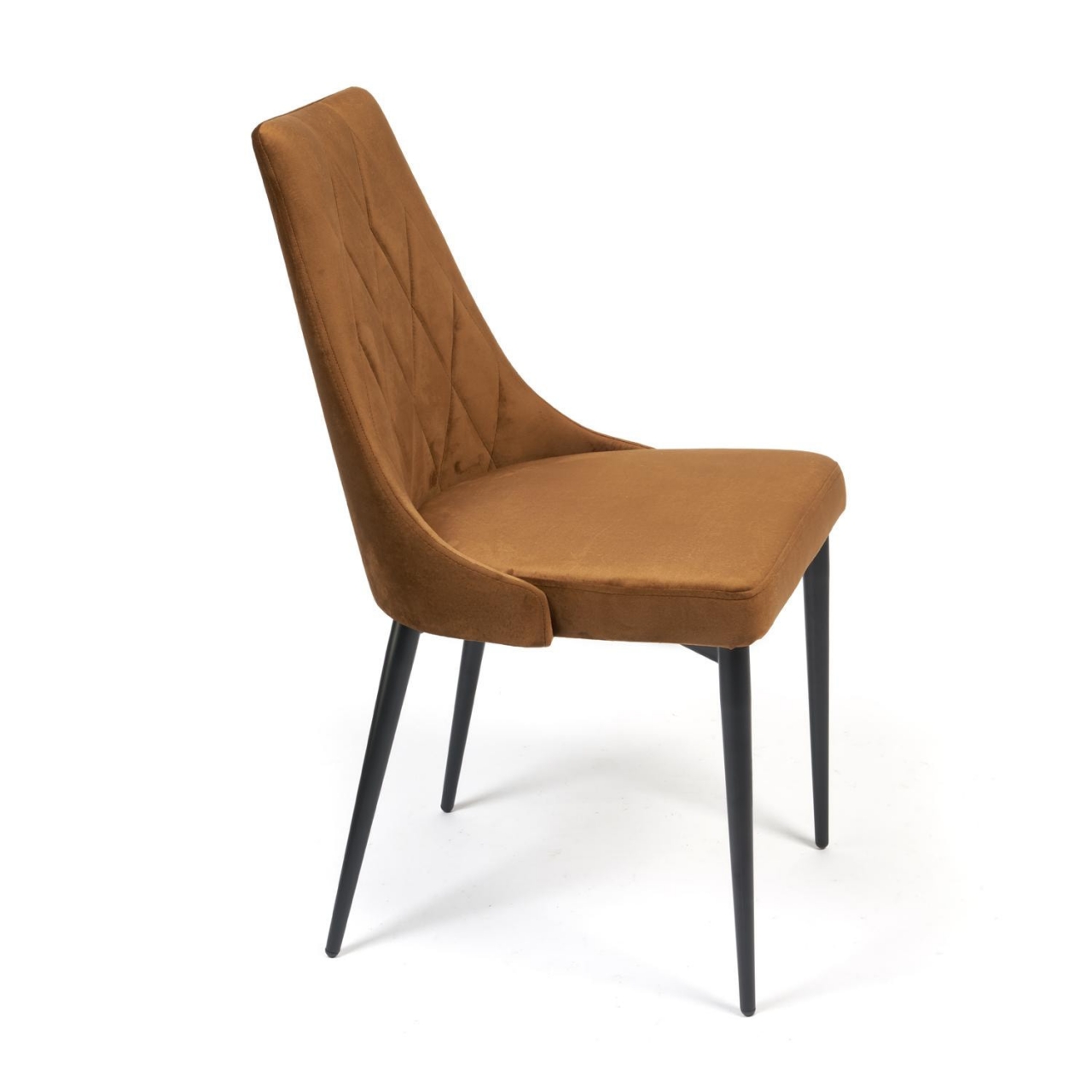 Стул LAVANDA (mod.712) ткань/металл, 55х55х92 см, высота до сиденья 50 см, коричневый barkhat 11/черный