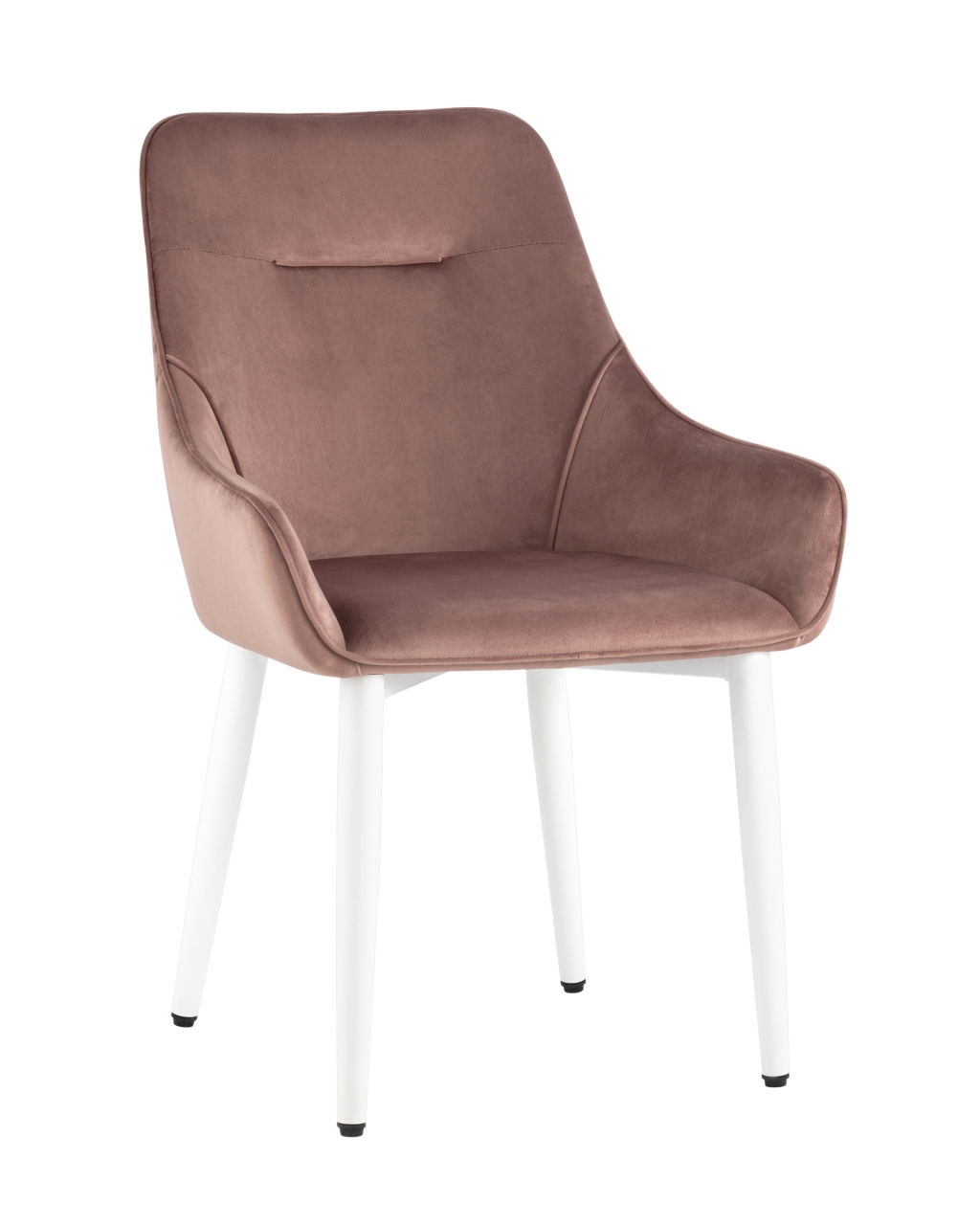 Комплект из двух стульев Диана велюр пыльно-розовый ножки белые 2 шт