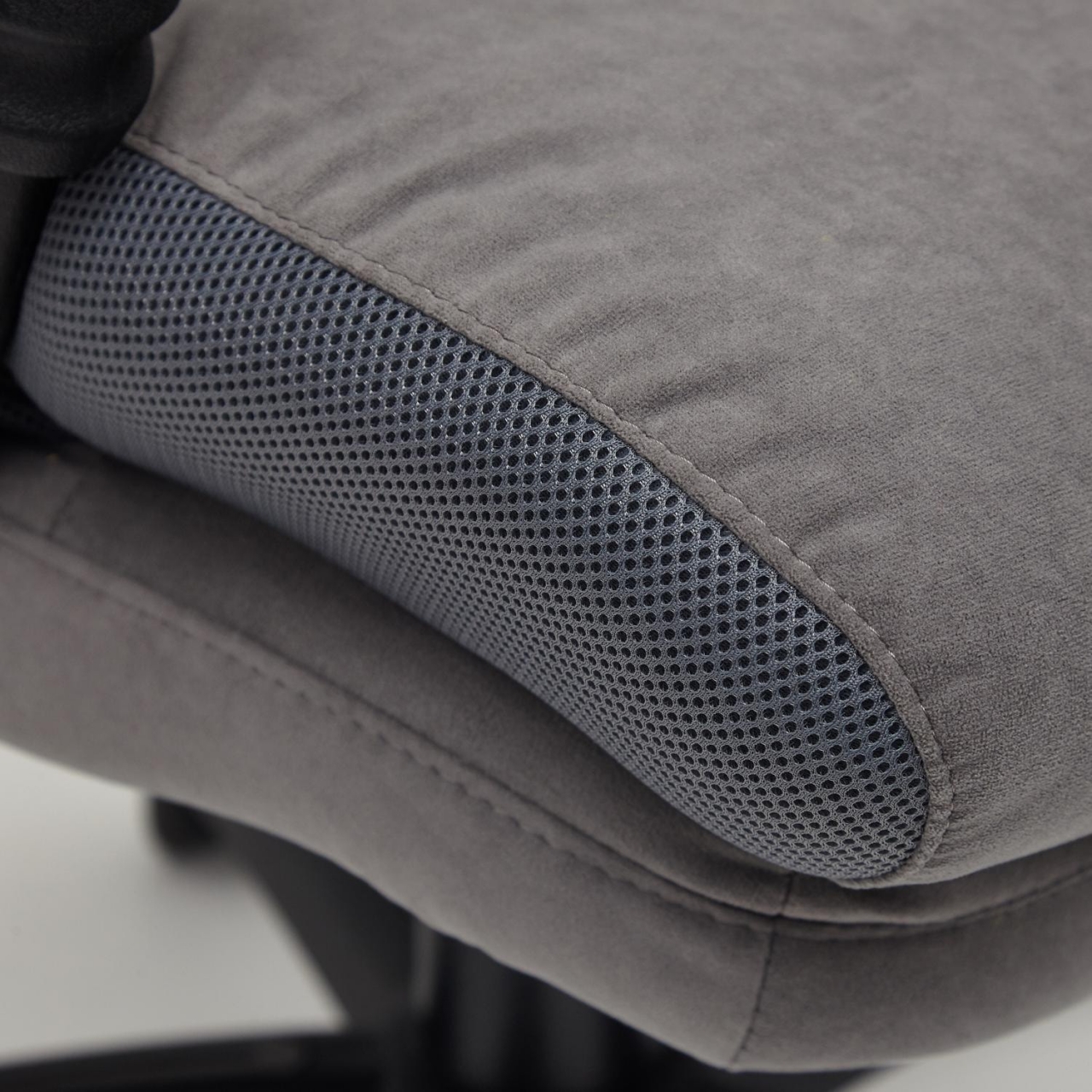 Кресло DUKE флок/ткань, серый/серый, 29/TW-12