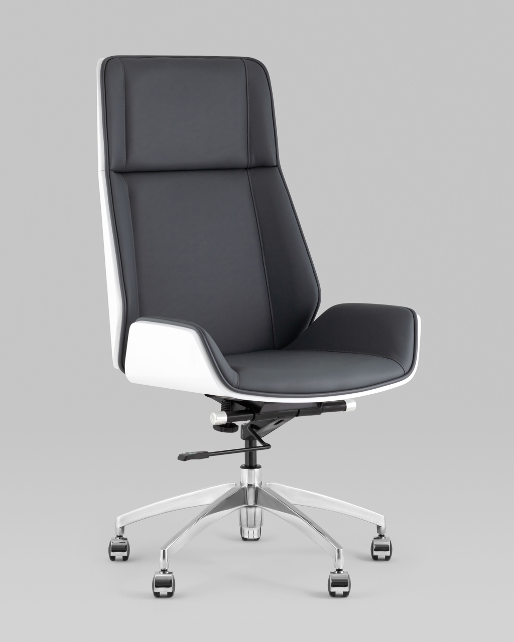 Кресло руководителя ТопЧаирс Cровн СН серо-голубой / TopChairs Crown SN