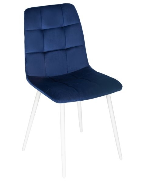 Стул обеденный DOBRIN CHILLY (Темно-синий Holland 60, основание белое) 4 шт
