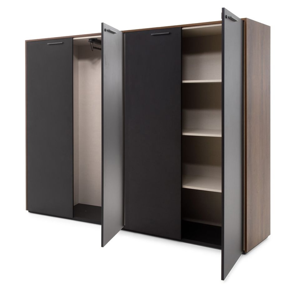 Шкаф для бумаг + гардероб MURANO 108 603 KR/BL Кальяри/Черный