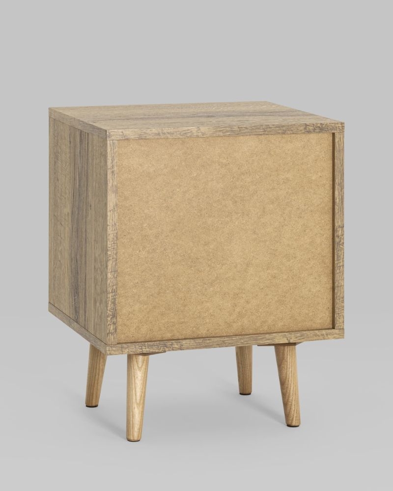 Тумбочка с открытой полкой Berber (ножки массив дерева) 33 принт