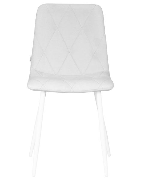 Стул обеденный DOBRIN CHILLY ROMBO (Светло-серый Simple 29, основание белое) 4 шт