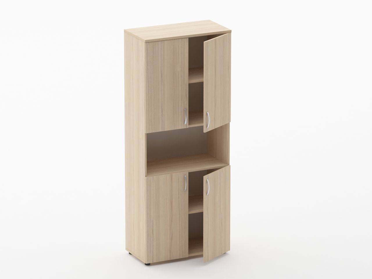 Шкаф высокий закрытый с нишей Glassy 6.19.111 Бук светлый