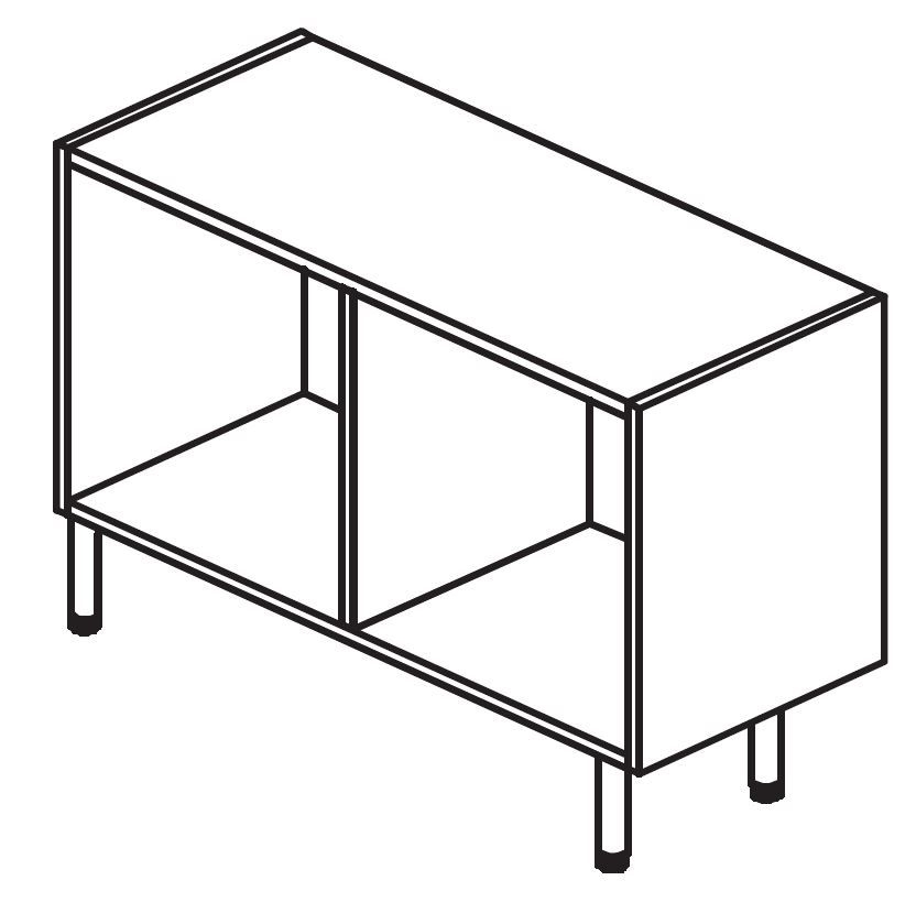 Factory Light DADO Каркас греденции L100 Серый