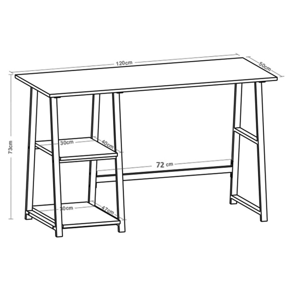 Стол на металлокаркасе BRABIX LOFT CD-006 Дуб натуральный