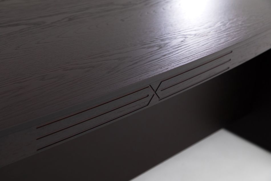 Стол письменный закругленный LAGO 105 104 WE/IVORY22042 Дуб Ферро Бежевый