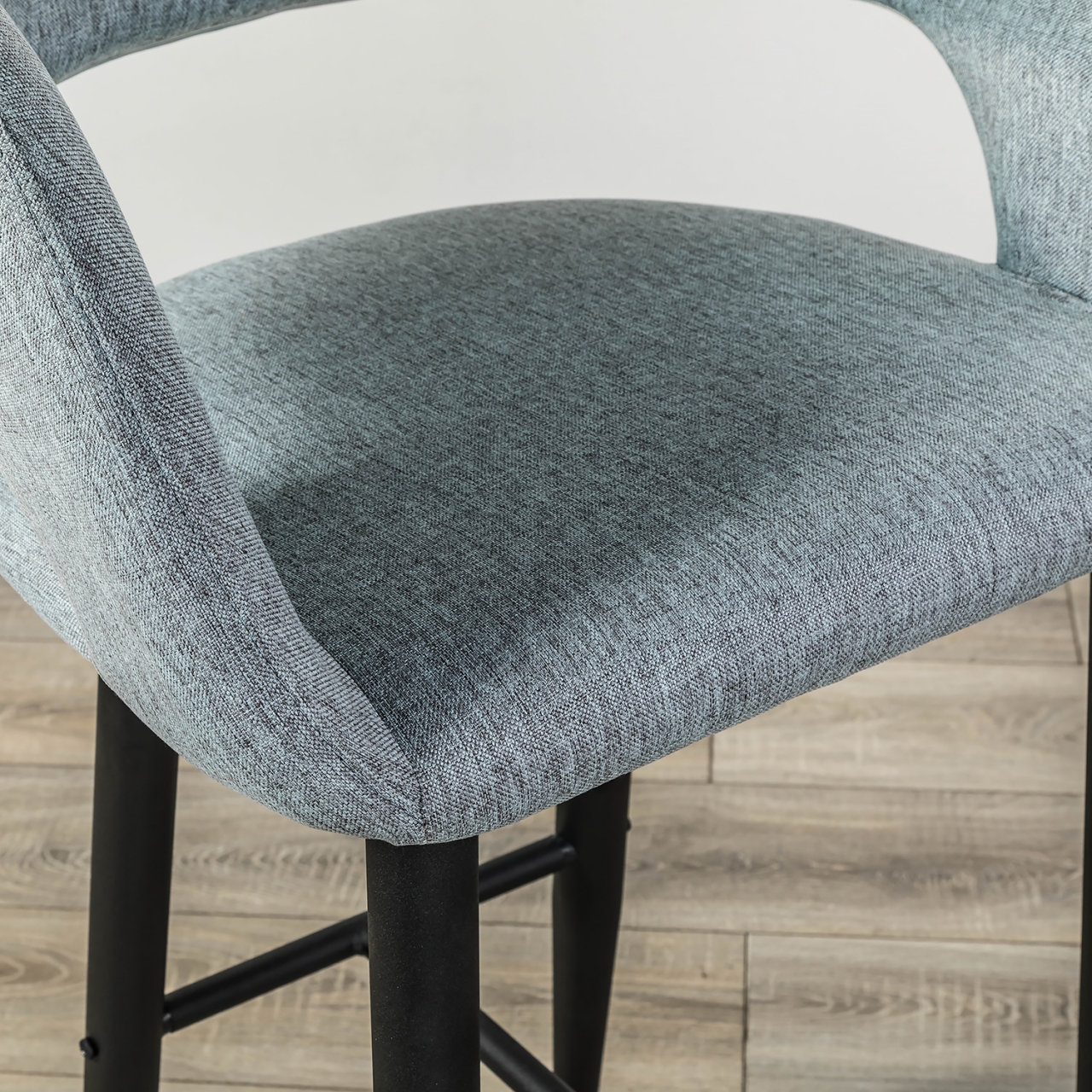 Кресло Hugs Б св.сер/черный