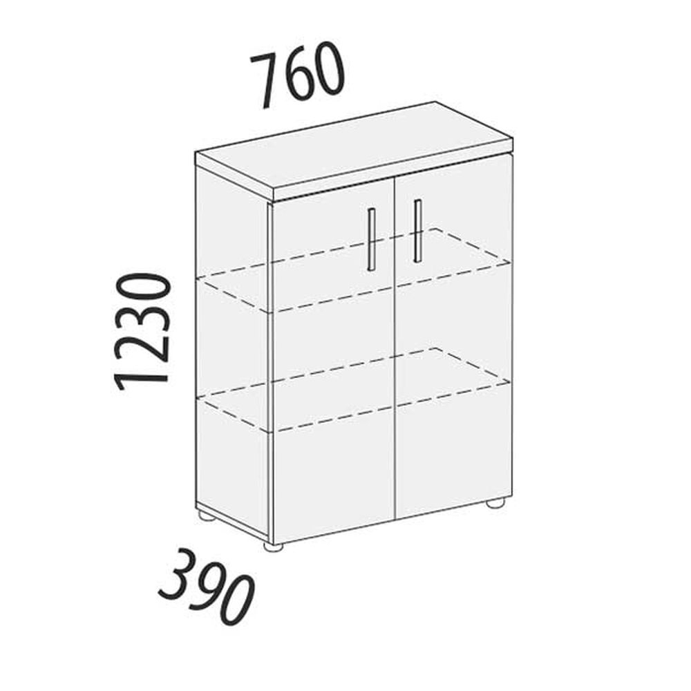 Шкаф с полками Альфа 62.64