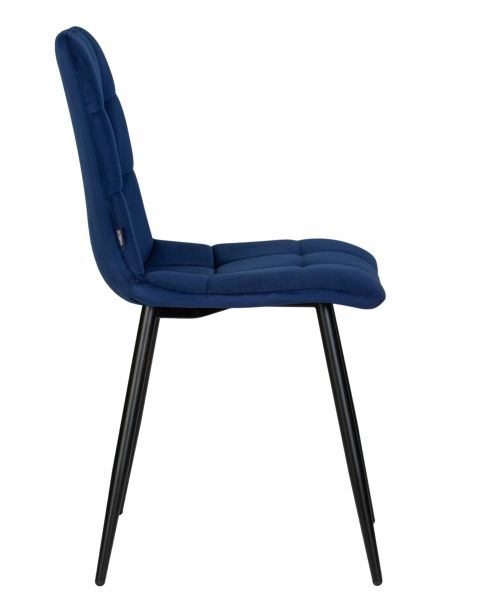 Стул обеденный DOBRIN CHILLY (Темно-синий Holland 60, основание черное) 4 шт