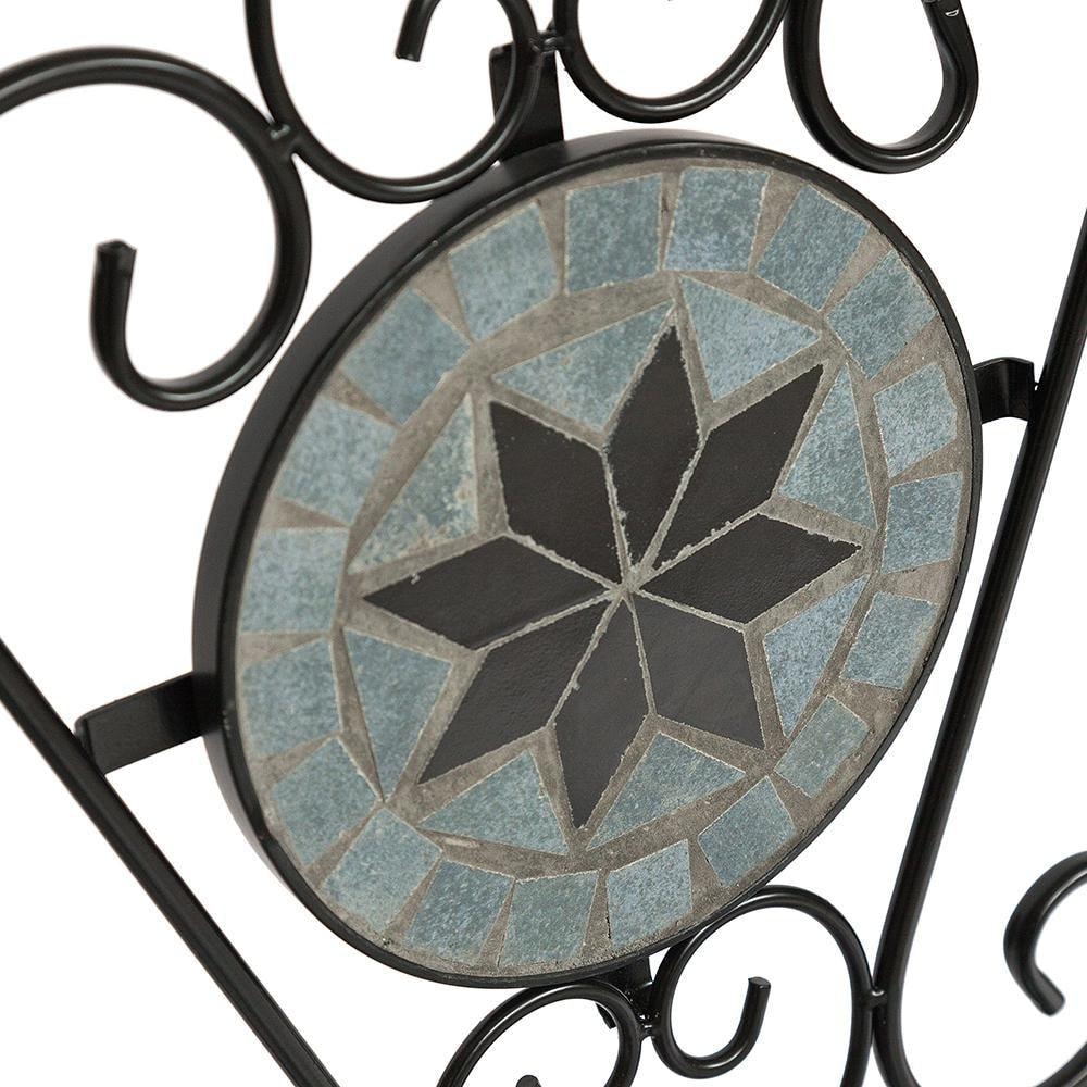 Стул Secret de Maison VICENZA (mod. PL08-1070-1-GBRN) металл, 36х35х91см, черный/плитка ASTRA