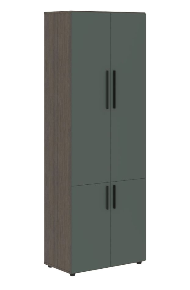 Шкаф с глухими средними и малыми дверьми VELION VHCS 80.3 Нефрит Дуб Сильвер