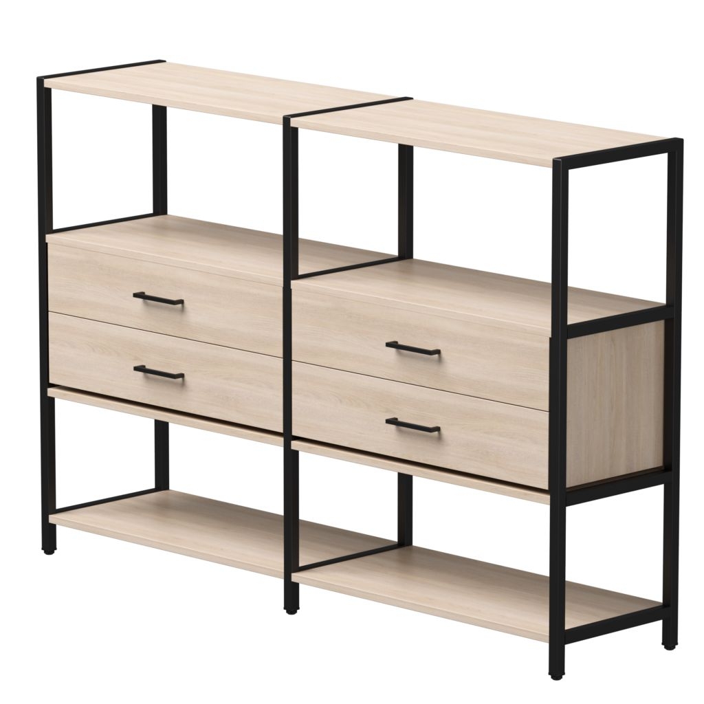 Набор стеллажных систем Everprof EVO №2 Дуб Соната Черный