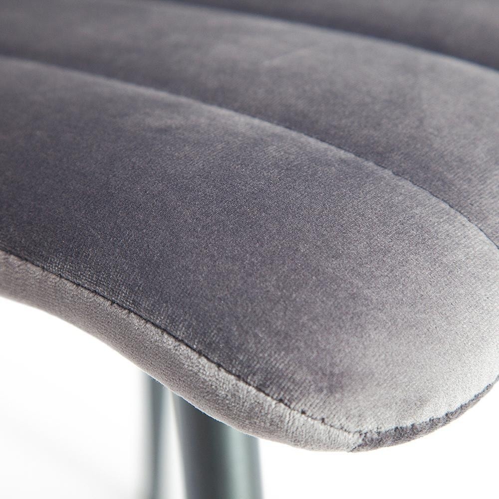 Стул DUBLIN (mod. 7066) металл,ткань, 45 х 56 х 88 х 51 см, серый вельвет/антрацит, G062-40