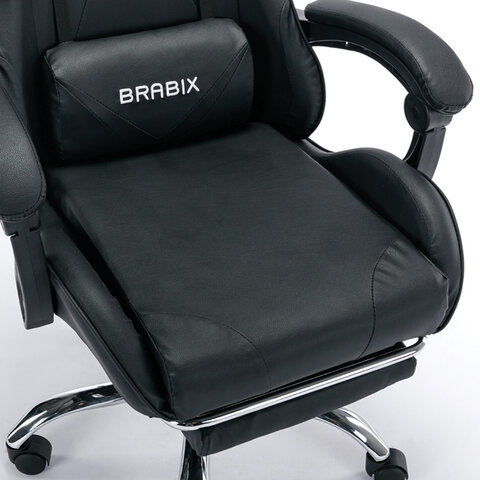 Кресло компьютерное BRABIX Dexter GM-135 подножка Черное