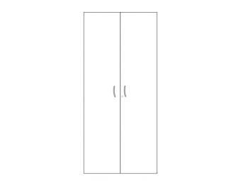 Набор высоких дверей с замком Reception Steel 11552 Дуб темный