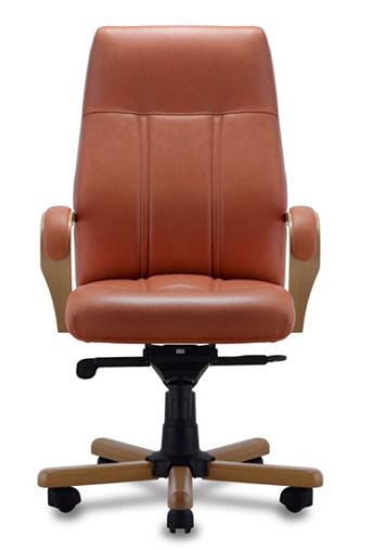 Кресло с высокой спинкой на крестовине Босс D100 Лососевое