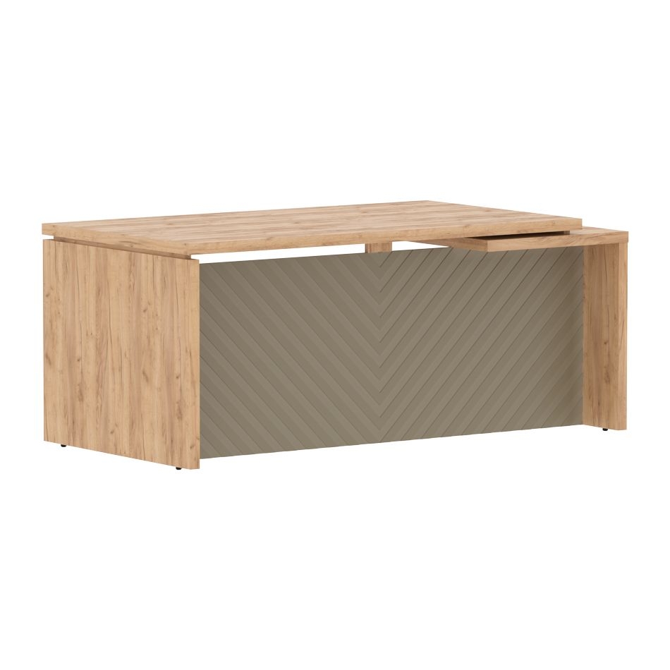 Стол руководителя левый Torr LUX TLCT 189 L Дуб Бофорд Капучино