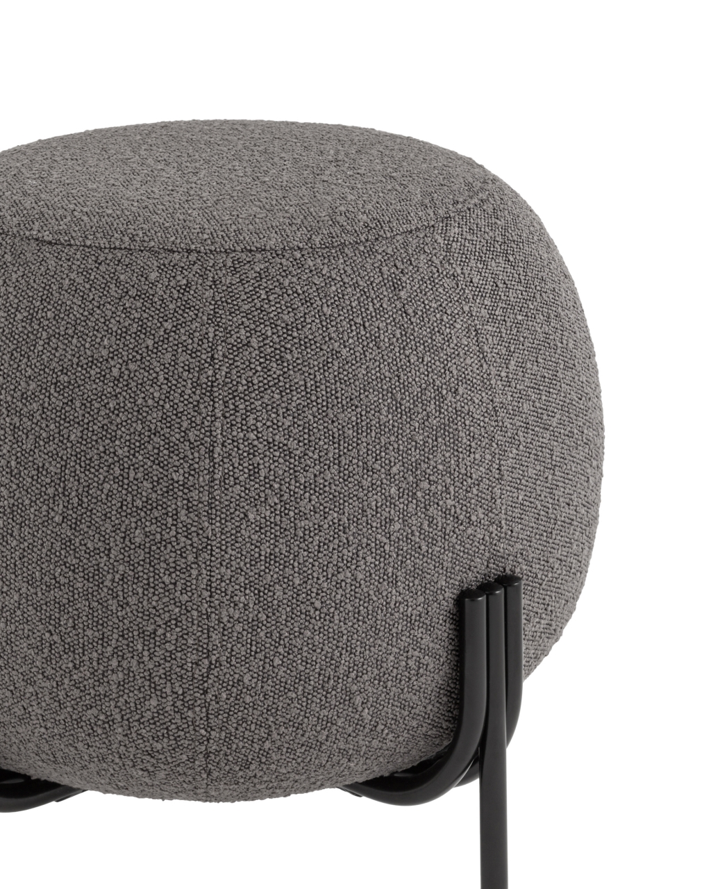 Пуф Флик букле Темно-серый