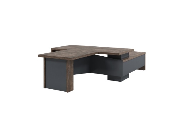 Стол письменный с брифингом тумба справа Торстон Т-820.0000пр Дуб Бунратти/Антрацит