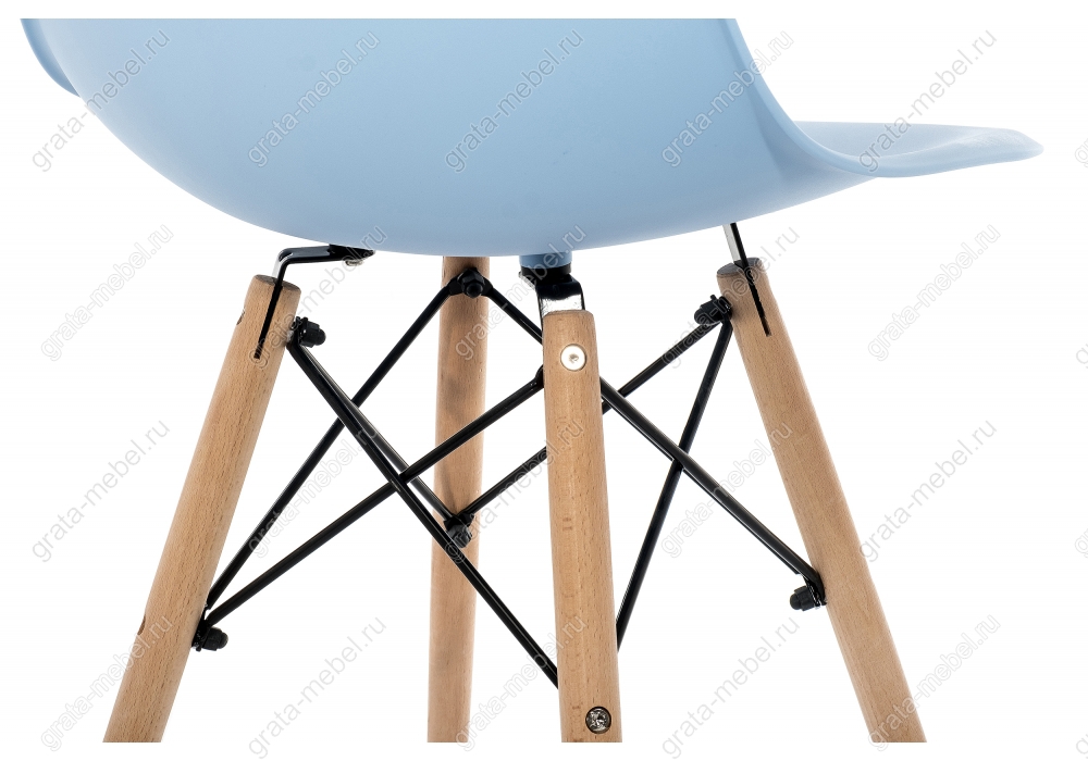 Стул деревянный Eames PC-015 blue