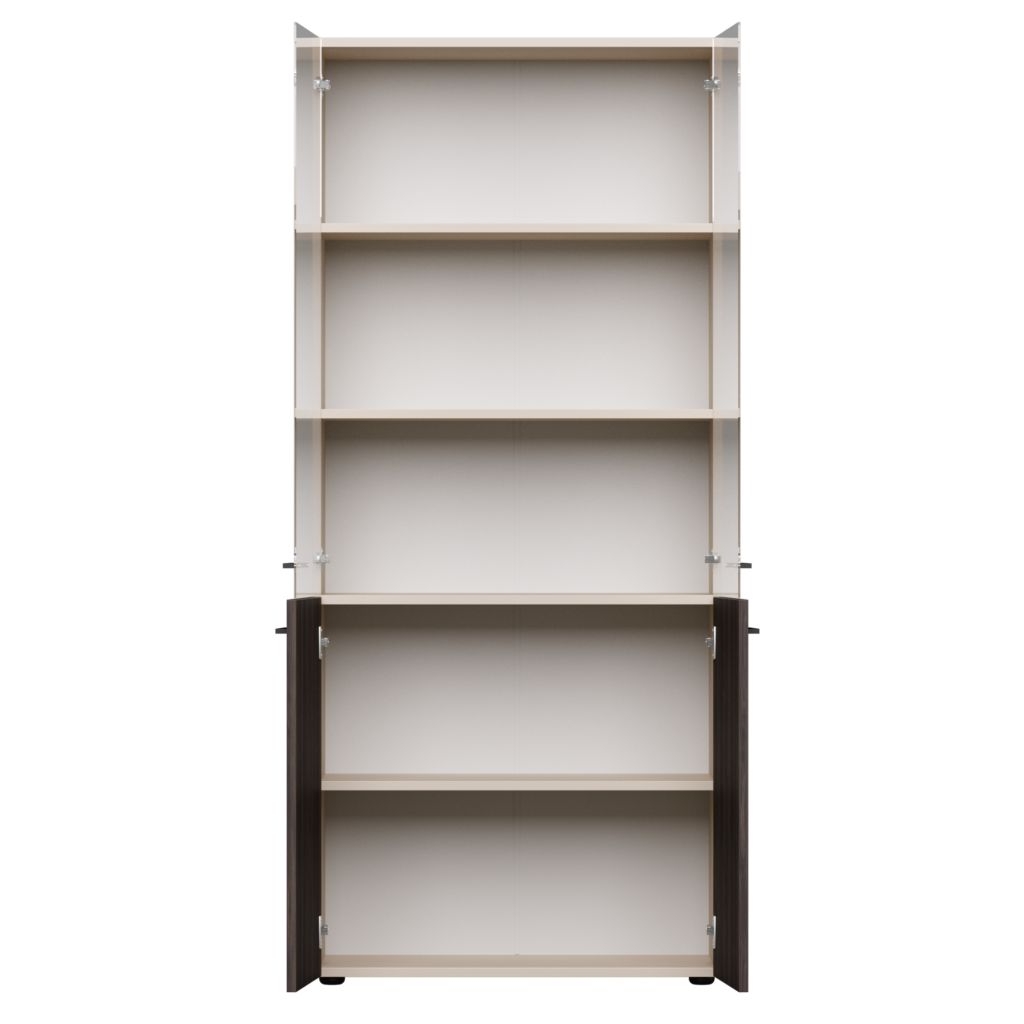 Шкаф комбинированный со стеклом Everprof EVO 254Н004 Дуб Пасадена Кашемир