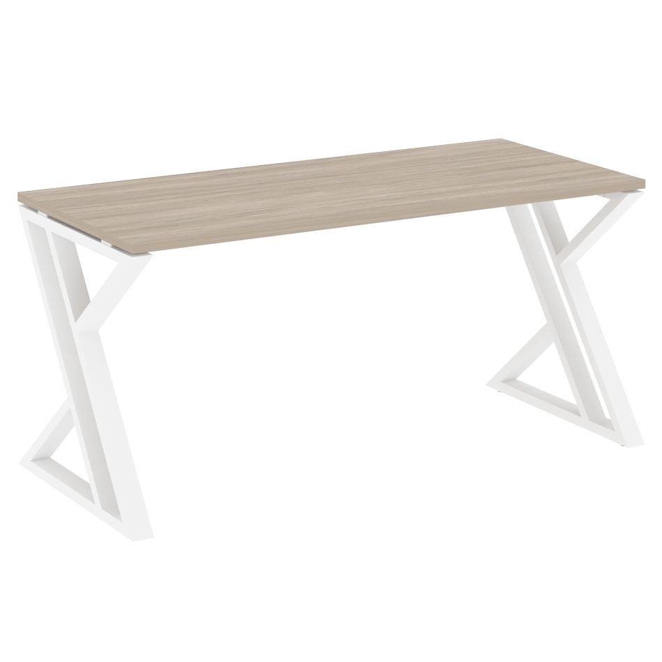 Стол рабочий LOFT VR.L-SRZ-4.7 Металл белый Дуб Аттик