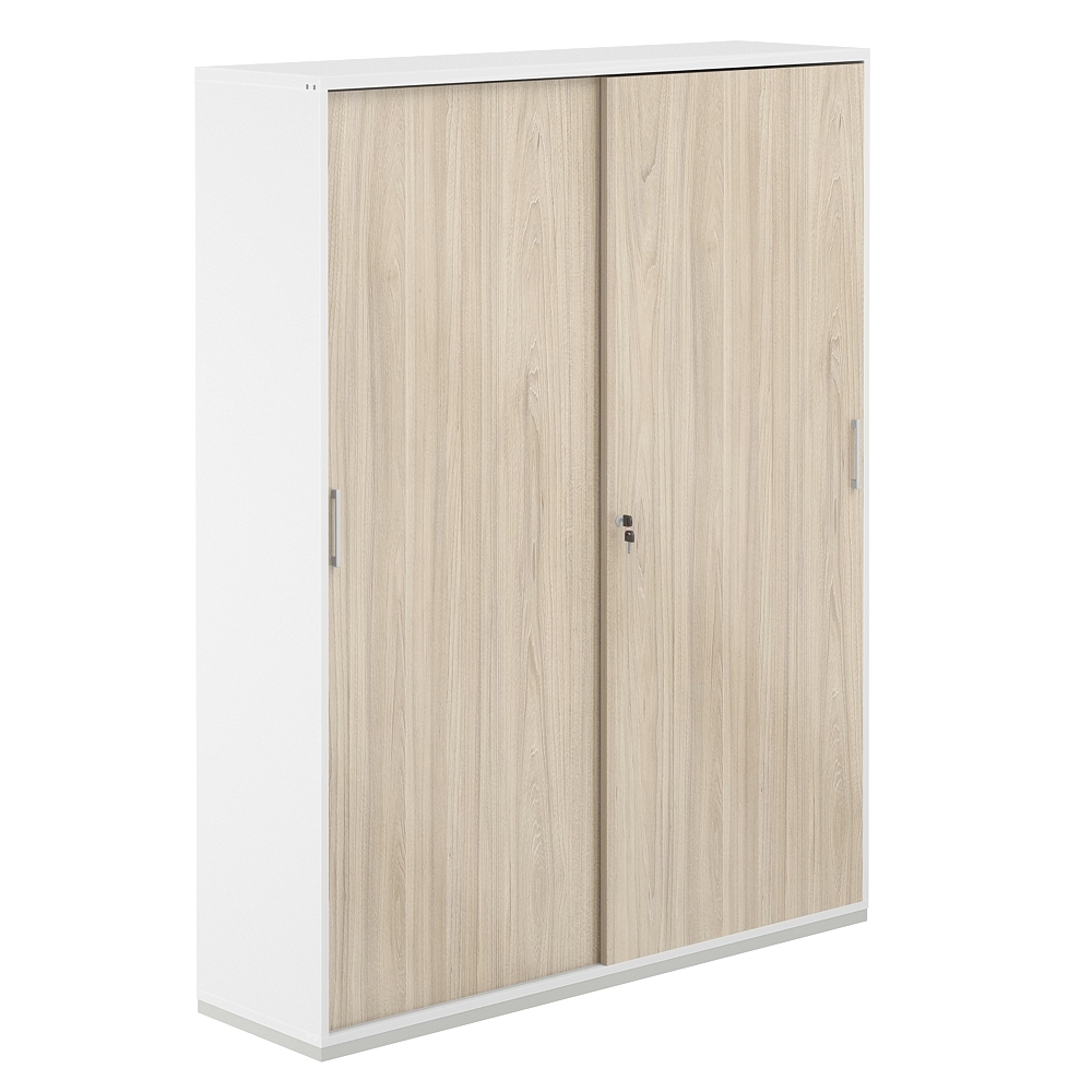Шкаф-купе 5 ур. 1438х400х1833 АГ.247.ВХ.ВХ.АР / AG.247.WH.WH.AR