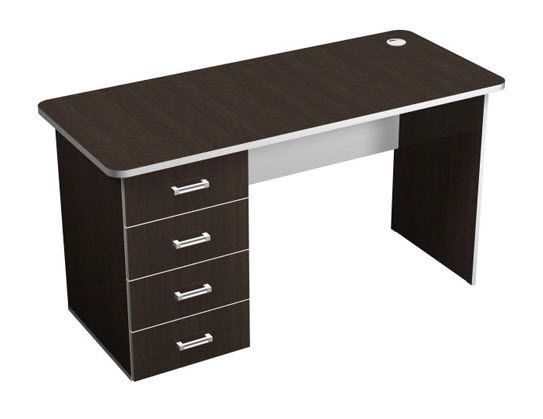 Стол письменный с тумбой (правый) ПСт1.14Пр венге/серый