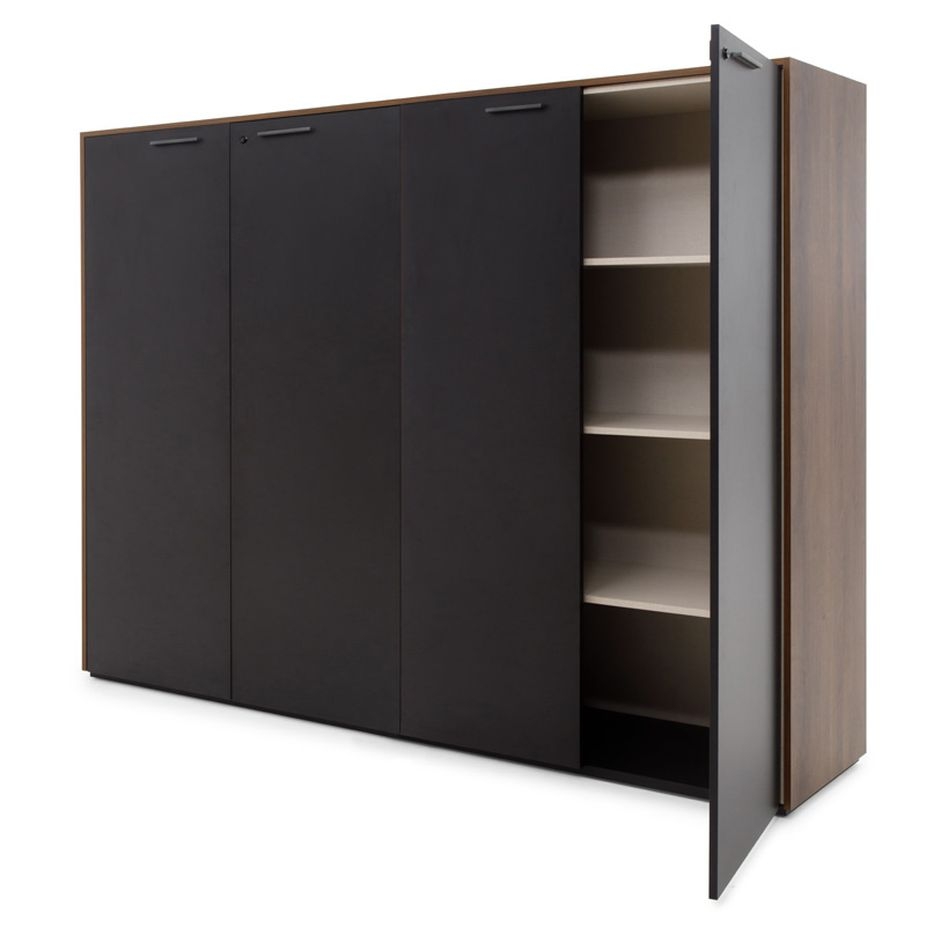 Шкаф для бумаг х2 MURANO 108 604 KR/BL Кальяри/Черный