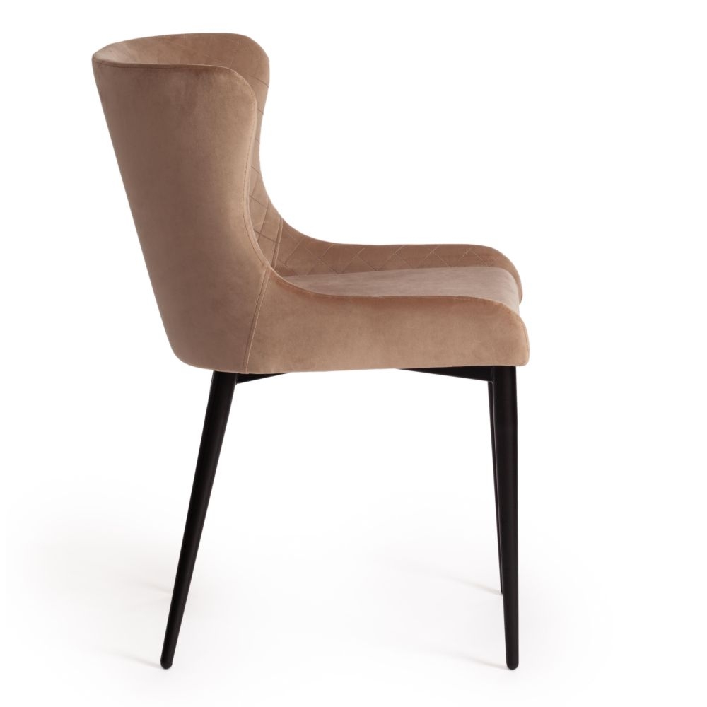 Стул MANTRA (mod. 713) / 1 шт. в упаковке ткань/металл, 49х61х82 см, высота до сидения 49 см, бежевый barkhat 5/черный