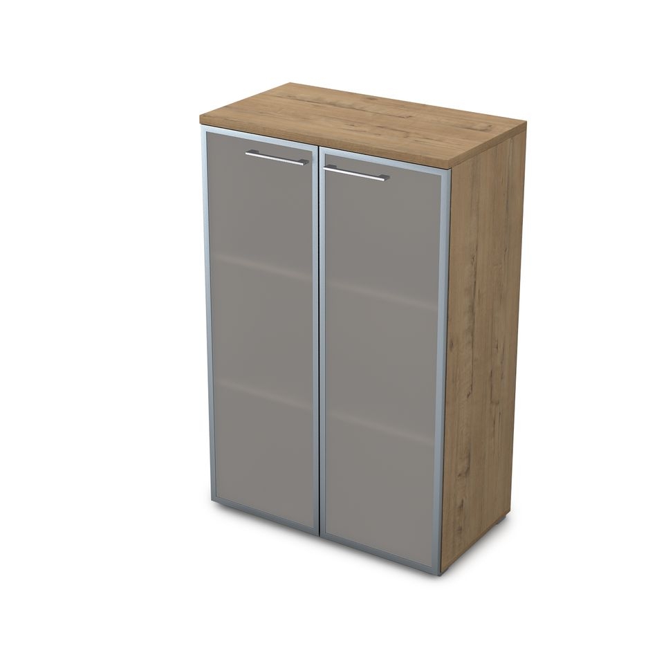 Шкаф средний со стеклом GLOSS LINE 9НШ.017.6 Teakwood