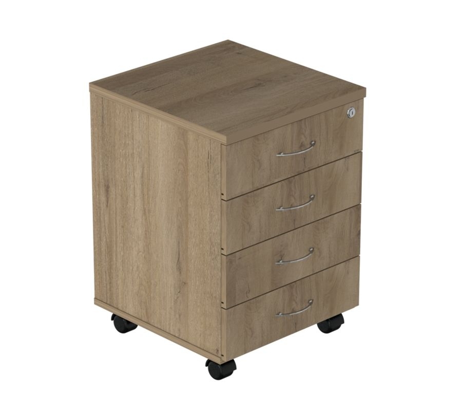 Тумба подкатная с замком Р.Т-4 ЗЦ Ясень светлый