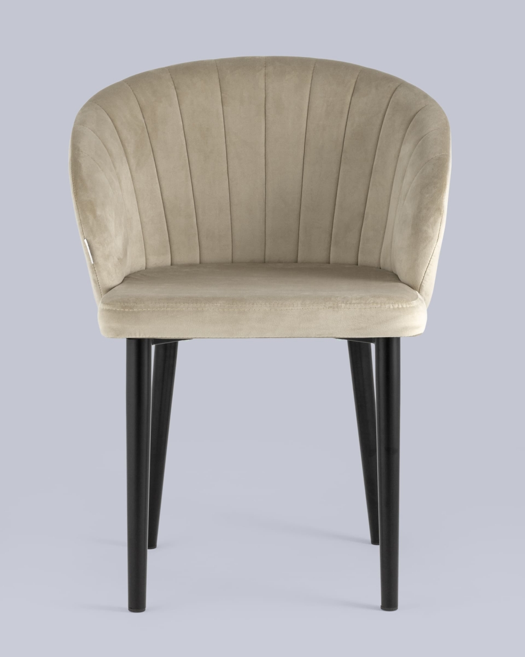 Стул с подлокотниками Шон велюр Бежевый