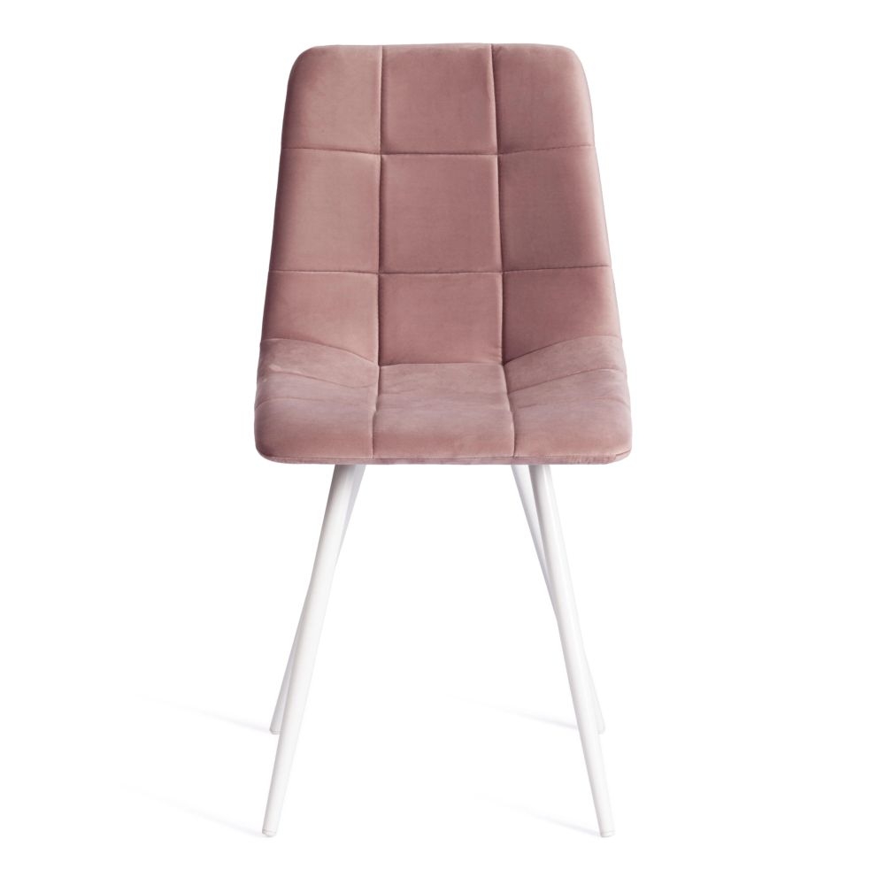 Стул CHILLY (mod. 7095-1) ткань/металл, 45x53х88 см, высота до сиденья 50 см, лавандовый barkhat 17/белый