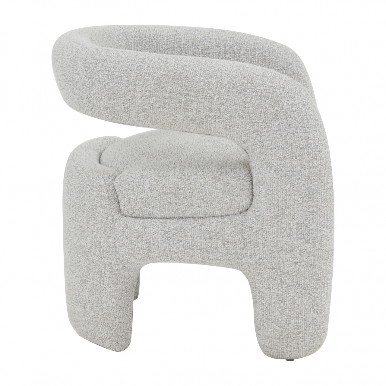 Кресло лаунж Bones жемчужный