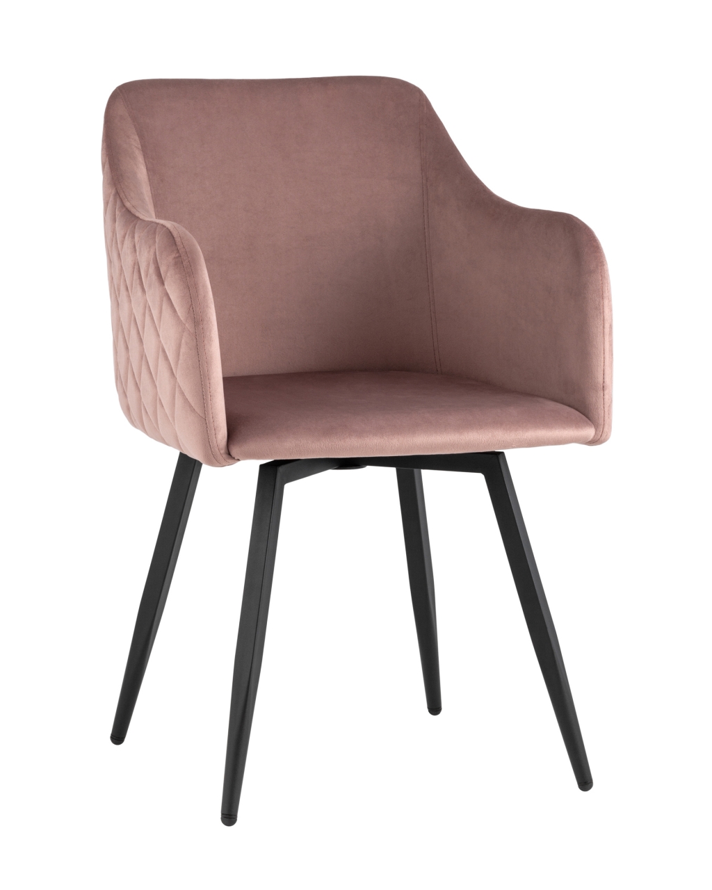 Комплект из двух стульев Ника вращающийся велюр пыльно-розовый 2 шт.