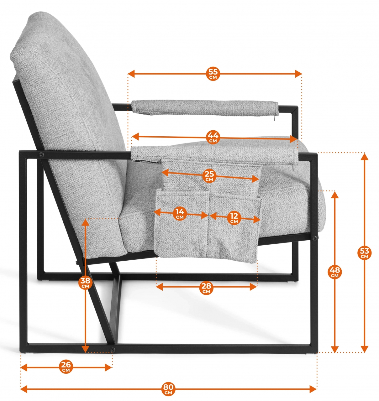 Кресло Charli LUX/Чарли Люкс экокожа , Sharp Черный, 70х80х82 см