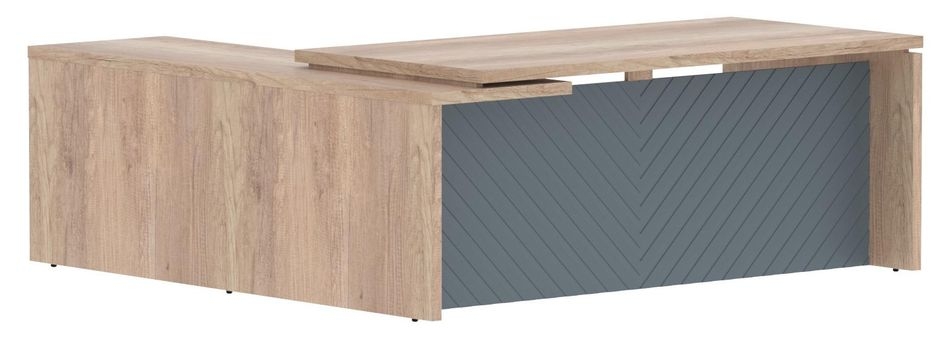 Стол руководителя правый Torr LUX TLCT 2020 R Дуб Каньон Серо-голубой