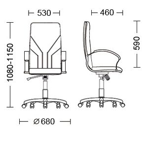 Кресло офисное MANAGER STEEL CHROME (ECO-30)