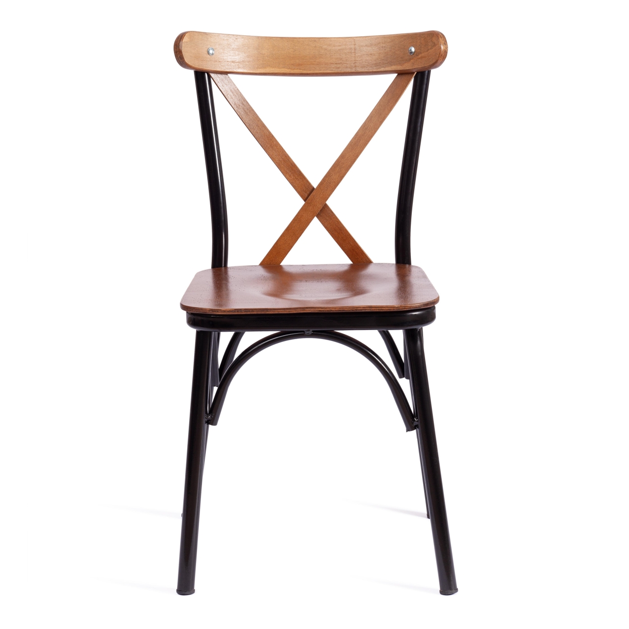 Стул CROSSY (mod. 251) металл/фанера, 42 х 49 х 84 см, walnut (орех)/черный