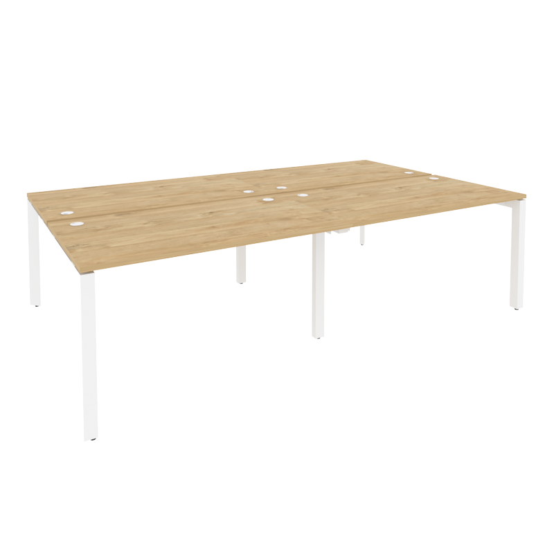 Рабочая станция на П-образном м/к ОНИКС О.МП-Д.РС-4.3.8 Тиквуд Светлый/Белый / ONIX O.MP-D.RS-4.3.8