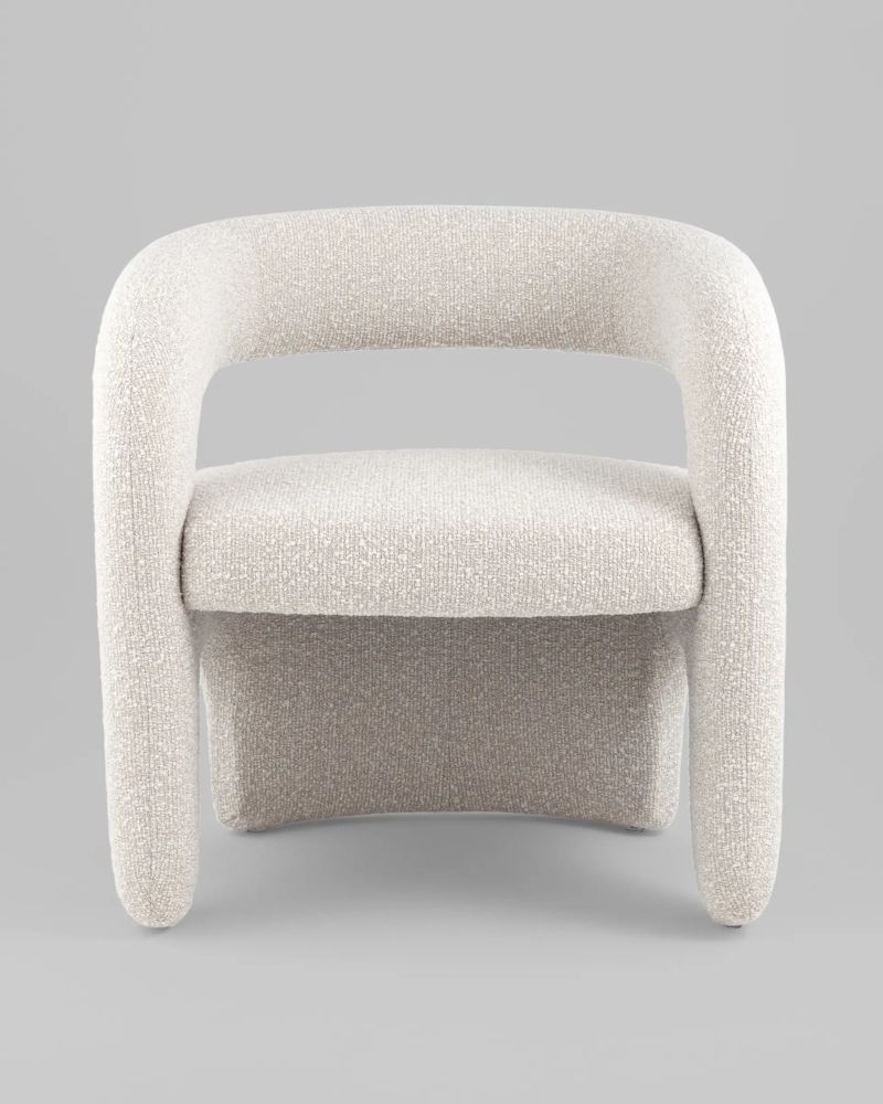 Кресло лаунж Bones жемчужный