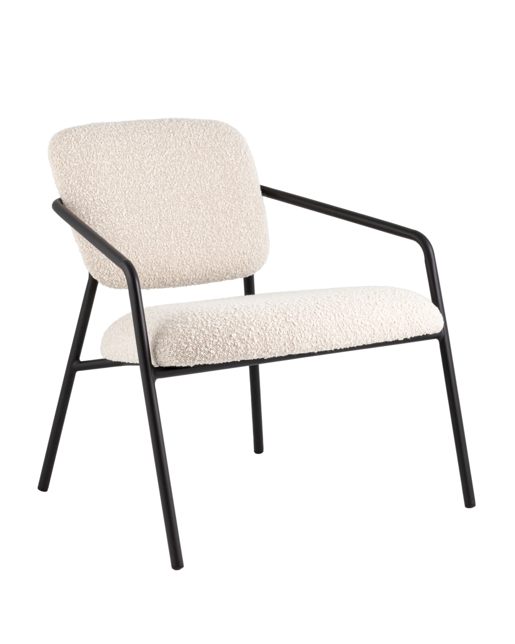 Кресло лаунж Rooney букле белый