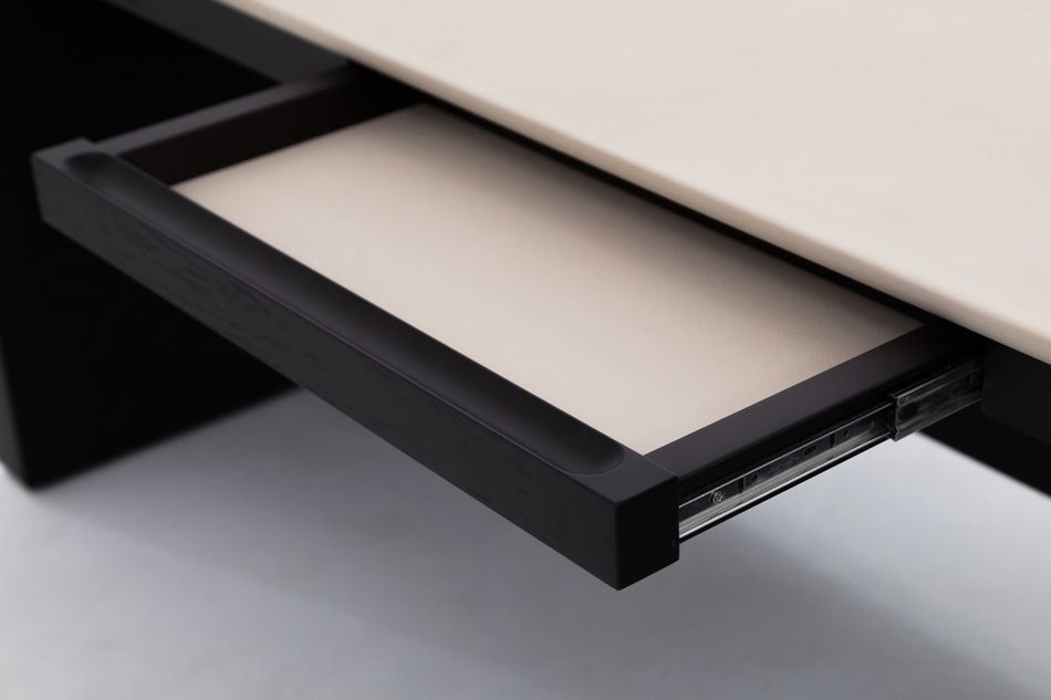 Стол письменный закругленный LAGO 105 104 WE/IVORY22042 Дуб Ферро Бежевый