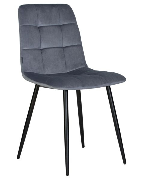Стул обеденный DOBRIN CHILLY (Серо-голубой Holland 14, основание черное) 4 шт